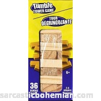 Tumble Tower Stacking Wood Block Game 4.5 Inches Tall B0143VAJ0M